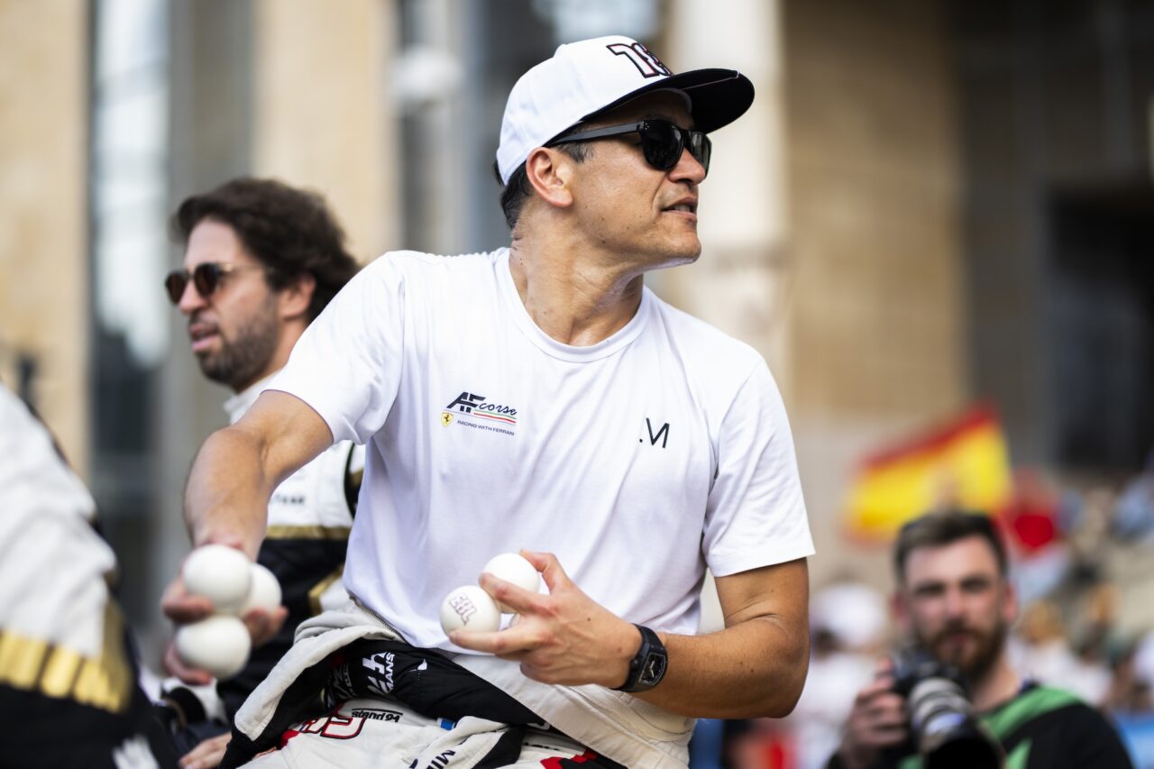 François Perrodo during the Drivers' Parade ahead of the 2025 24 Hours of Le Mans.
