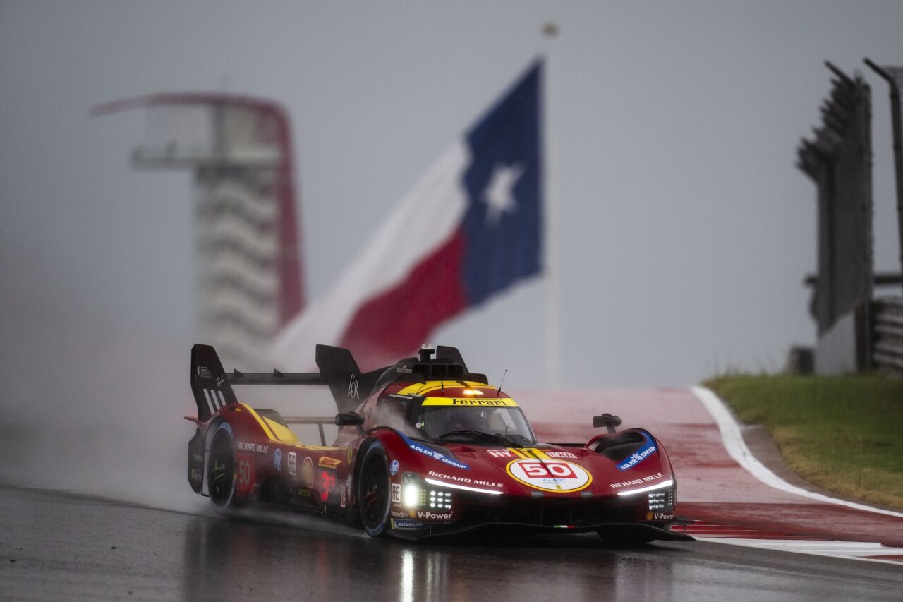 50 FUOCO Antonio (ita), MOLINA Miguel (spa), NIELSEN Nicklas (dnk), Ferrari AF Corse, Ferrari 499P #50, Hypercar, action during the Lone Star Le Mans 2025, 6th round of the 2025 FIA World Endurance Championship, from September 5 to 7, 2025 on the Circuit of The Americas in Austin, Texas, United States of America - Photo Fabrizio Boldoni / DPPI