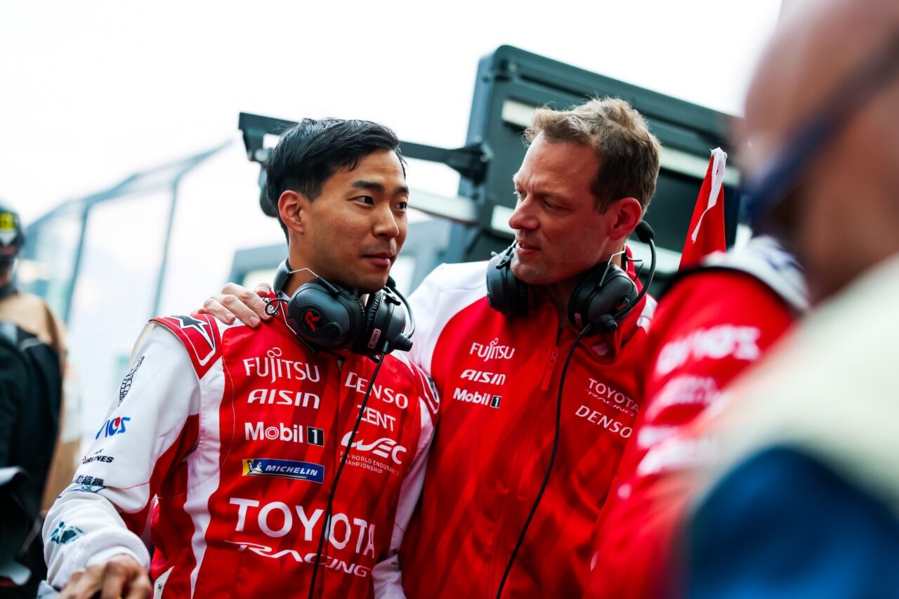 HIRAKAWA Ryo (jpn), Toyota Racing, Toyota TR010 Hybrid #08, Hypercar, portrait celebration during the 6 Hours of Imola 2026, 1st round of 2026 FIA World Endurance Championship, from April 16 to 19, 2026 on the Autodromo Enzo e Dino Ferrari in Imola, Italy - Photo Florent Gooden / DPPI