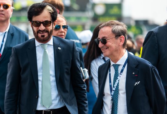 FILLON Pierre (fra), President of ACO, portrait, BEN SULAYEM Mohammed (are), President of FIA, portrait during the 24 Hours of Le Mans 2026, 3rd round of the 2026 FIA World Endurance Championship, on June 13, 2026 on the Circuit des 24 Heures du Mans in Le Mans, France - Photo Andrea Lorenzina / DPPI